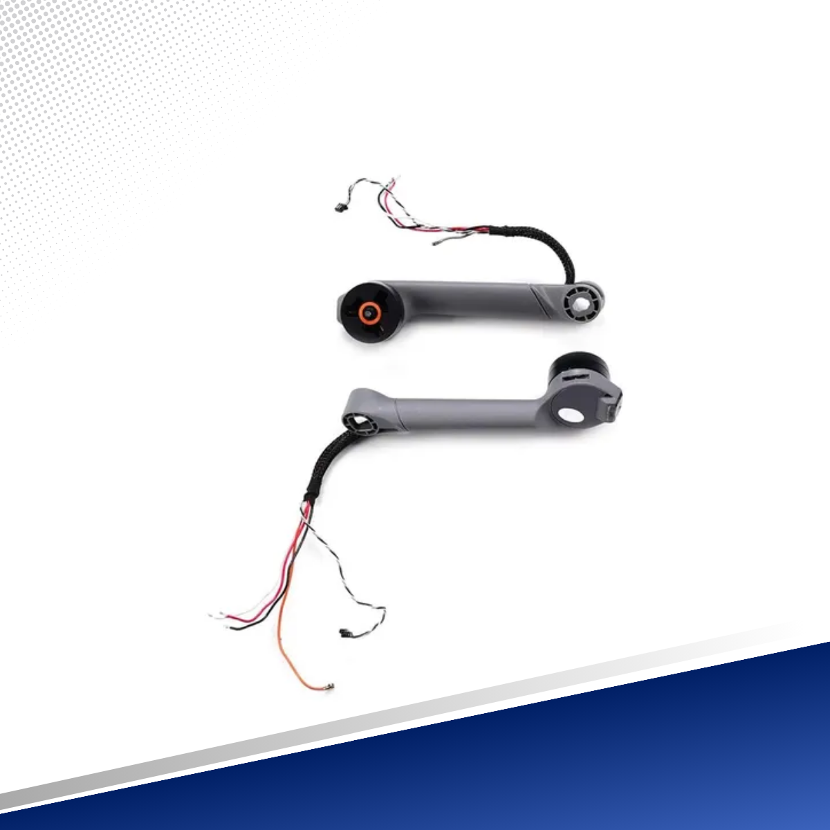Brazos traseros de repuesto para DJI Mini 5 Pro con motor y cableado de conexión, disponibles en TECDJI PERÚ, Lima