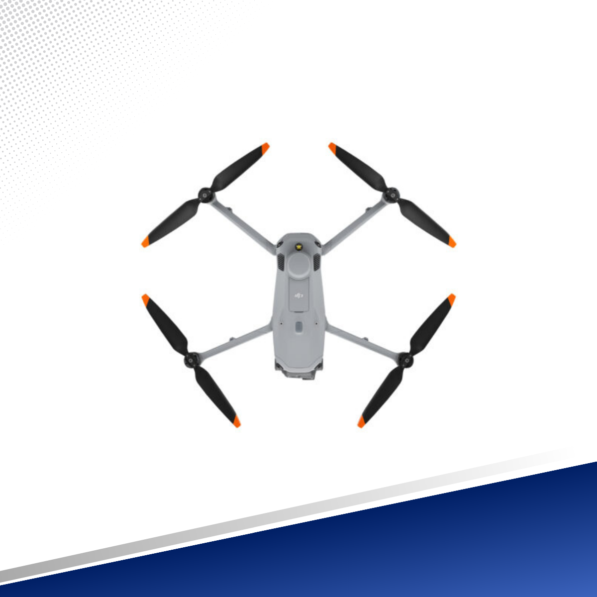 Miniatura: Dron DJI Matrice 4T Thermal visto desde arriba con hélices de puntas naranjas, disponible en TECDJI PERÚ, Lima