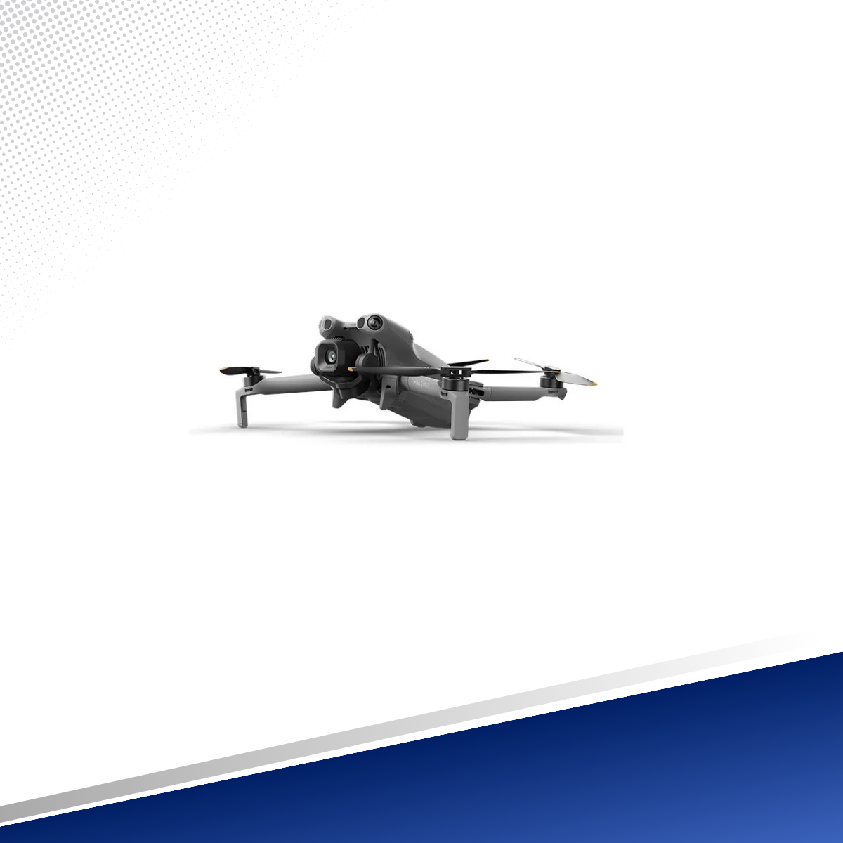 Miniatura: Dron DJI Mini 5 Pro en vista de perfil con hélices desplegadas