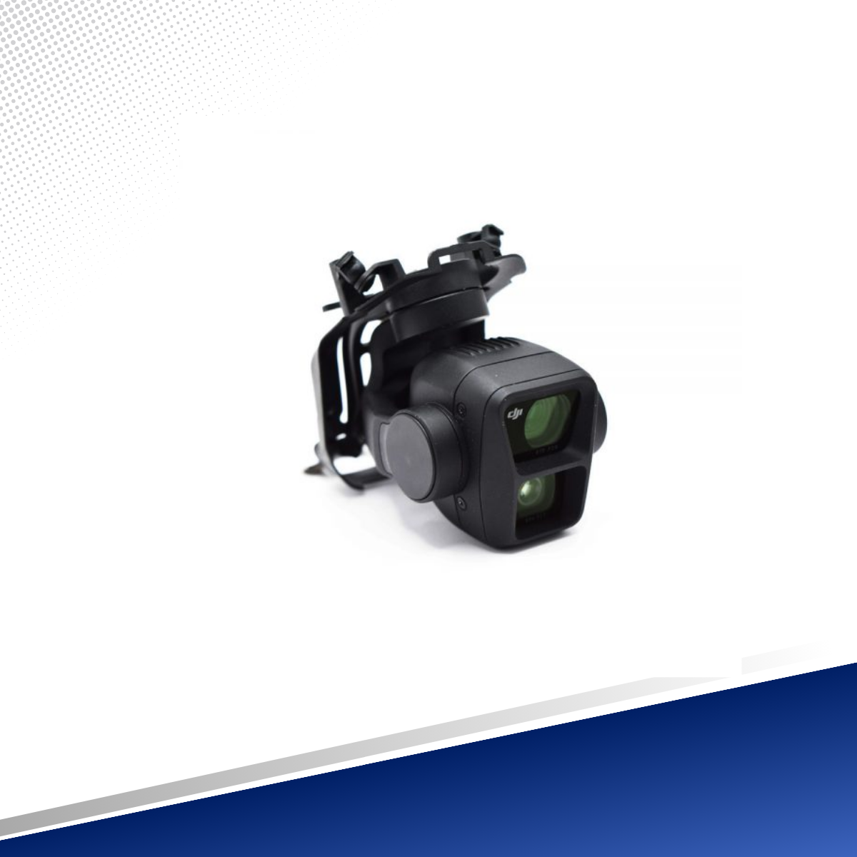 Gimbal completo con doble cámara para DJI Air 3 visto de frente, disponible en TECDJI PERÚ, Lima